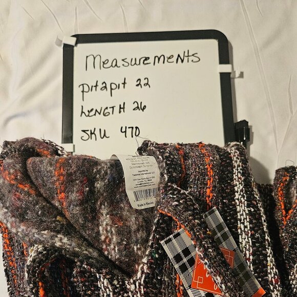 San Jose Baja Gray Poncho Sweater Hoodie Size M  NWT - Picture 7 of 7